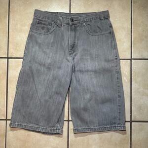 Vintage Y2K Rocawear Gray Denim Jean Shorts Jorts Men’s Size 34 Hip Hop Skater